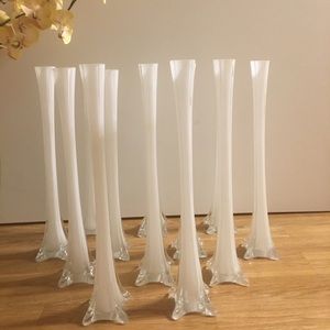 1st set of 3 Eiffel Tower centerpiece vases